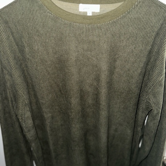 Women’s Army Green Corded Sweatshirt - Picture 3 of 6